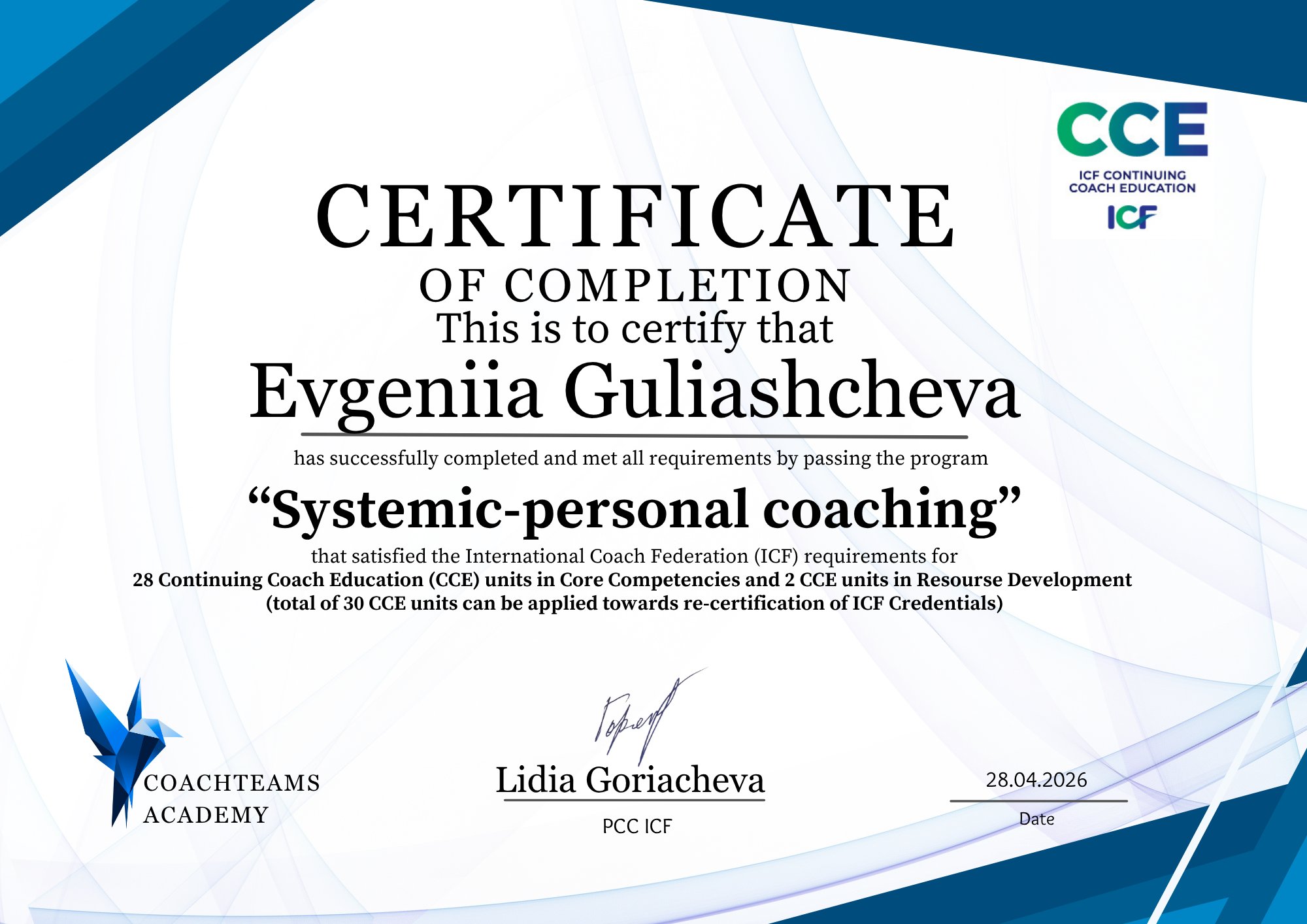 Systemic-personal coaching, CoachTeams Academy